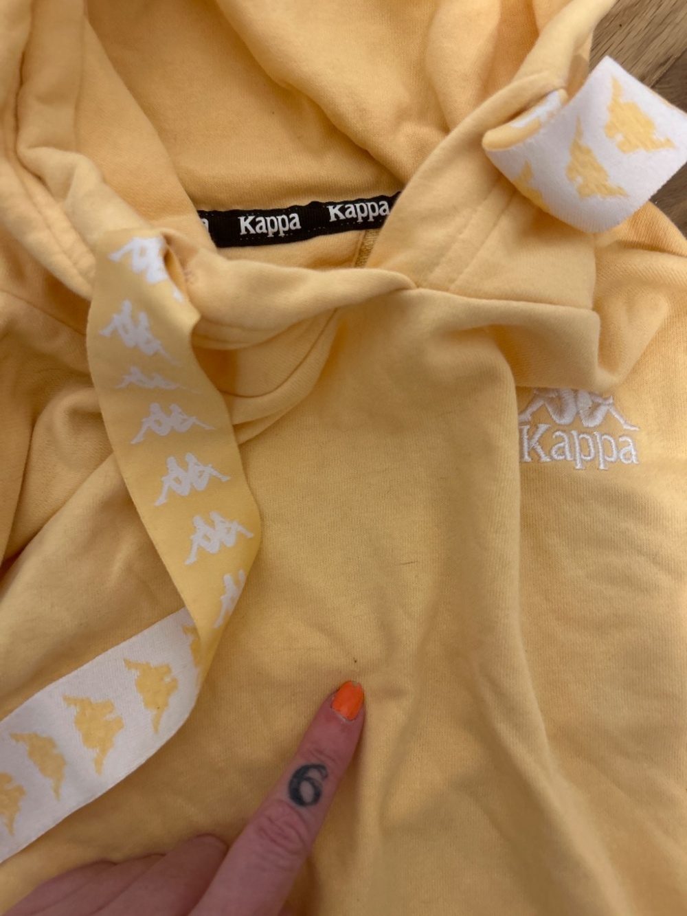 Kappa crop hoodie creamsicle orange - Picture 2 of 3